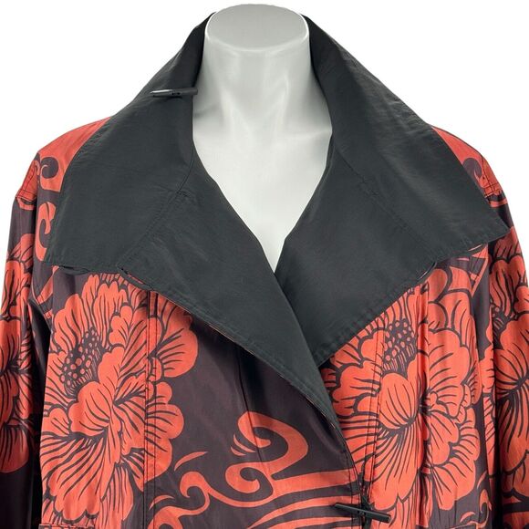 Mycra PAC Now Oversized JACKET Women Reversible Floral Pocket Travel Rain 0P NEW - Picture 2 of 15